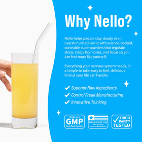 Nello Supercalm boîte ouverte avec sachets visibles