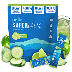 Nello Supercalm mélange de boisson en sachets avec saveur concombre citron vert