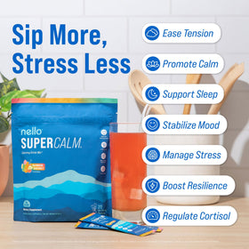 Nello Supercalm poudre à boire en sachet ouvert