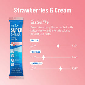 Nello Supercalm Poudre à Boire Fraises & Crème boîte de 20 sachets