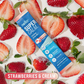 Nello Supercalm Poudre à Boire Fraises & Crème vue de dessus
