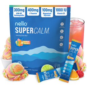 Nello Supercalm poudre à boire sachets saveur sorbet arc-en-ciel