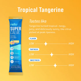 Nello Supercalm Poudre à Boire Tropical Tangerine boîte ouverte