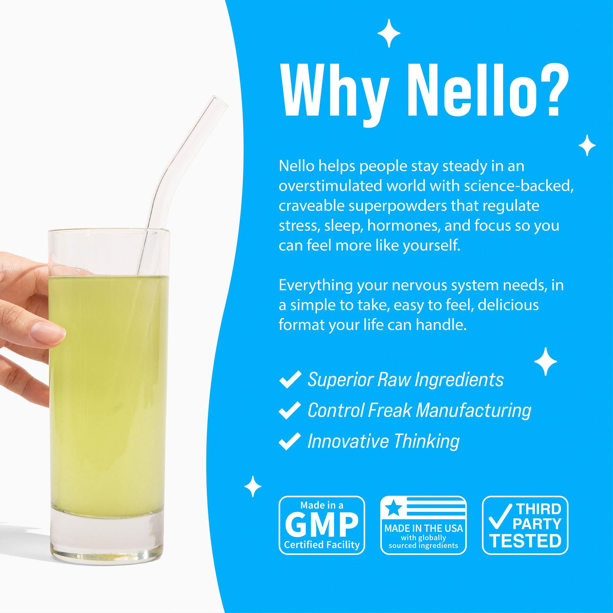 Nello Supercalm Poudre Boisson sachet ouvert