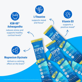 Nello Supercalm sachets sur une table