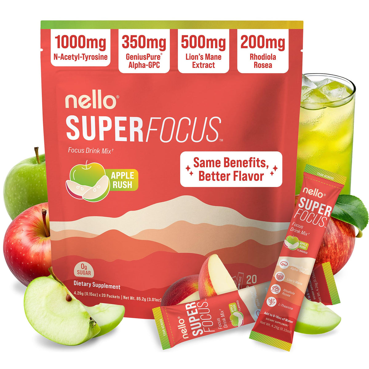 Nello Superfocus boîte de 20 sachets de mélange nootropique