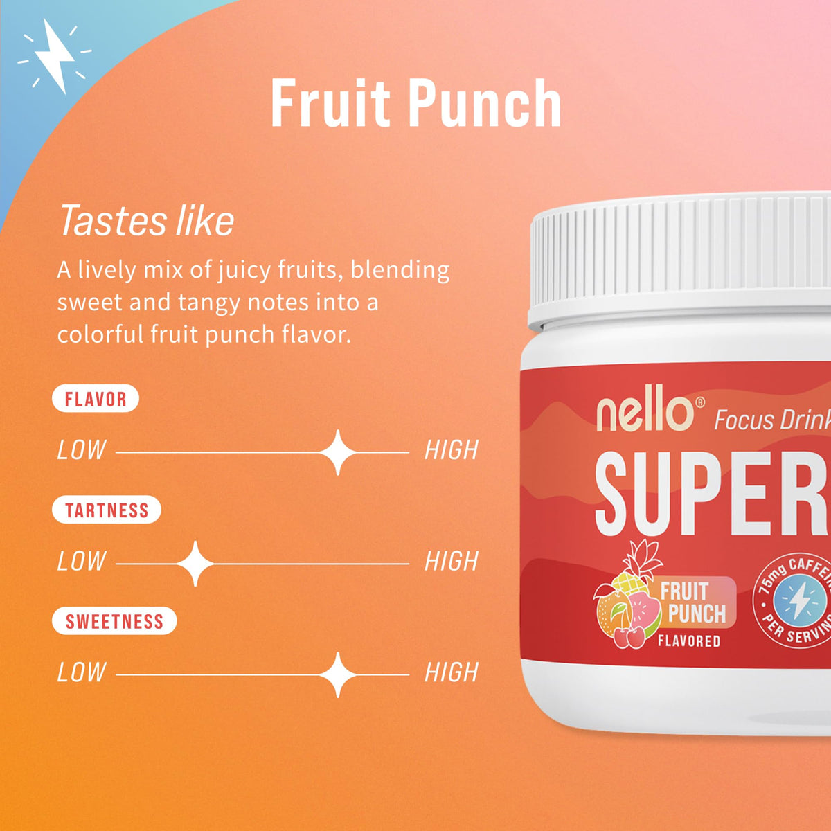 Nello Superfocus, mélange en poudre dans un verre d'eau