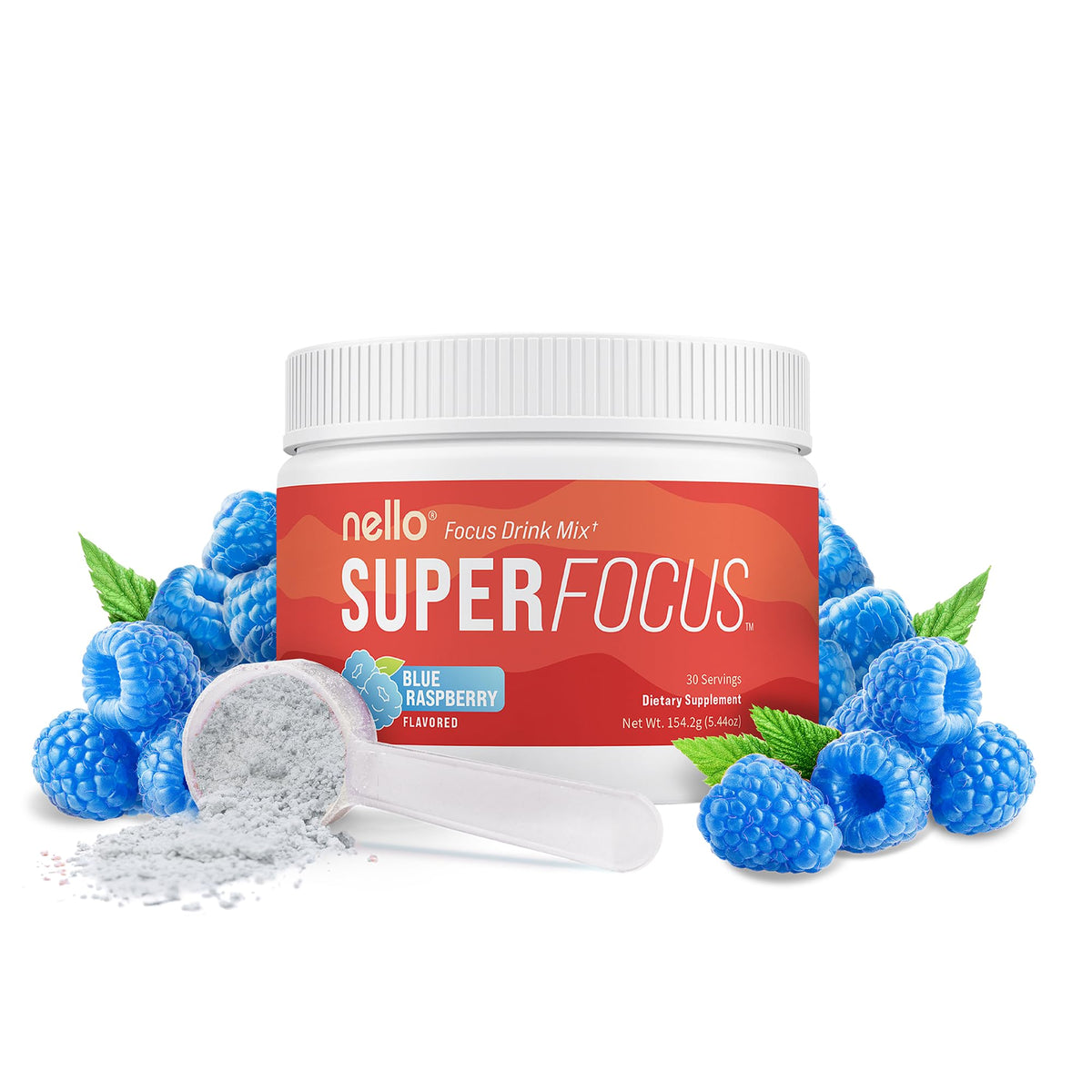 Nello Superfocus mélange nootropique sachets framboise bleue