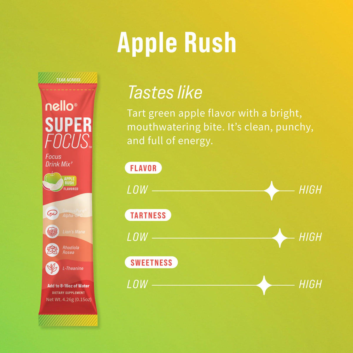 Nello Superfocus sachet individuel en gros plan