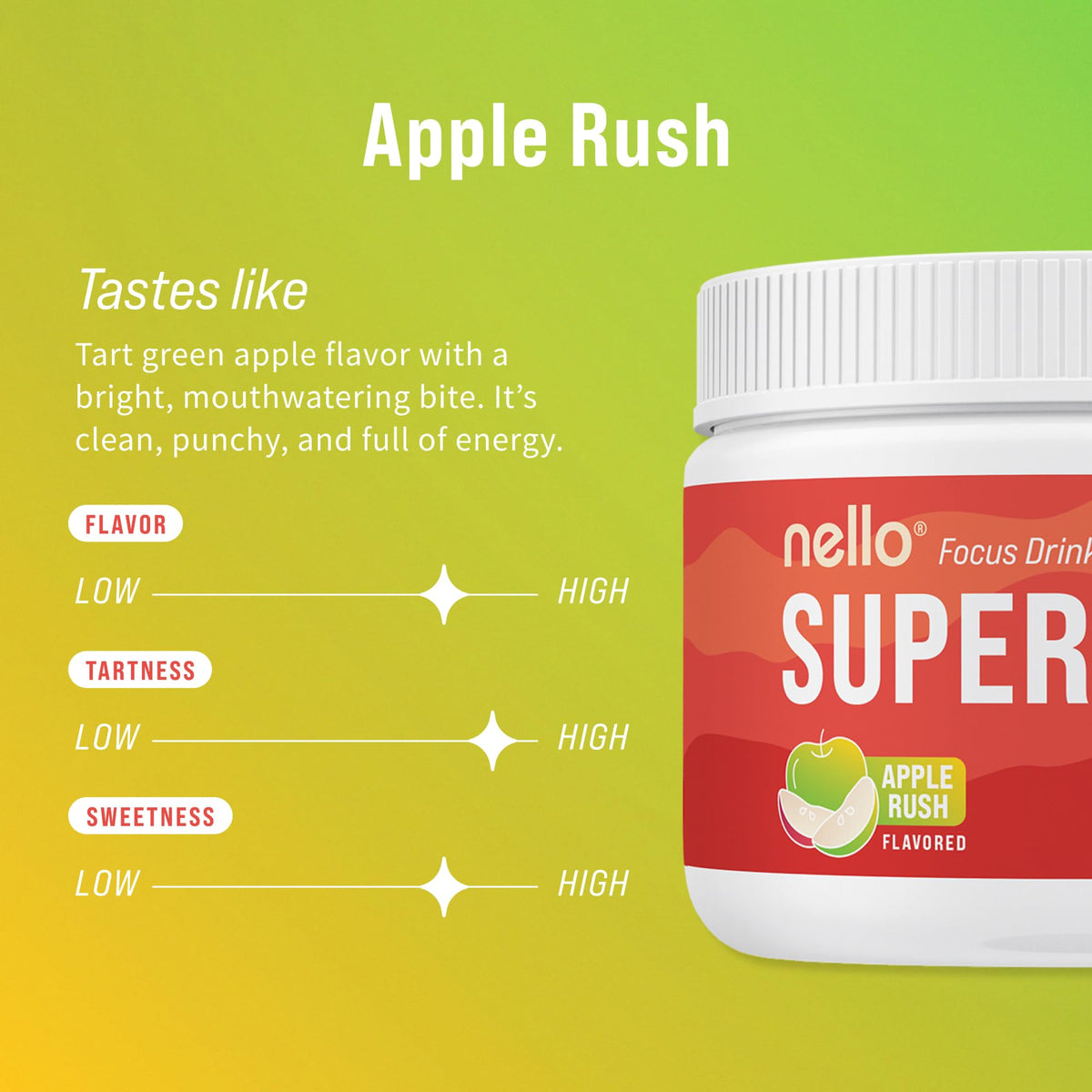 Nello Superfocus sachets avec ingrédients affichés