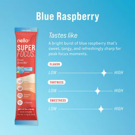 Nello Superfocus sachets individuels avec ingrédients clés affichés