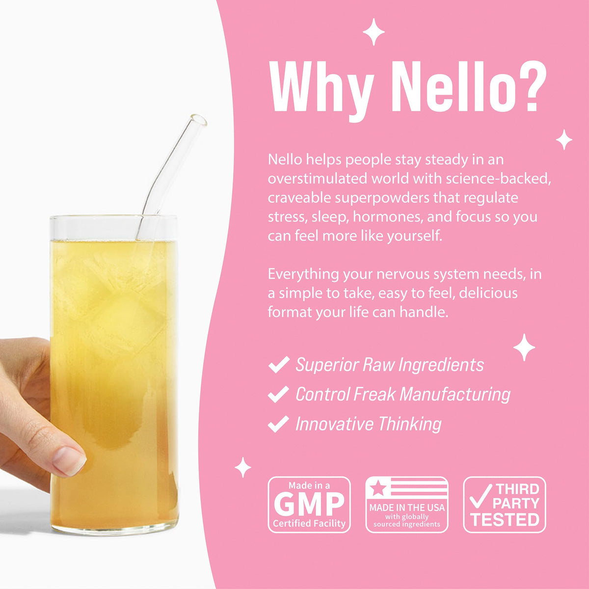 Nello Superglow mélange avec fruits frais