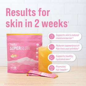 Nello Superglow Mélange de Boisson dans un verre d'eau