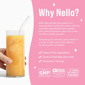 Nello Superglow Mélange de Boisson sur une table