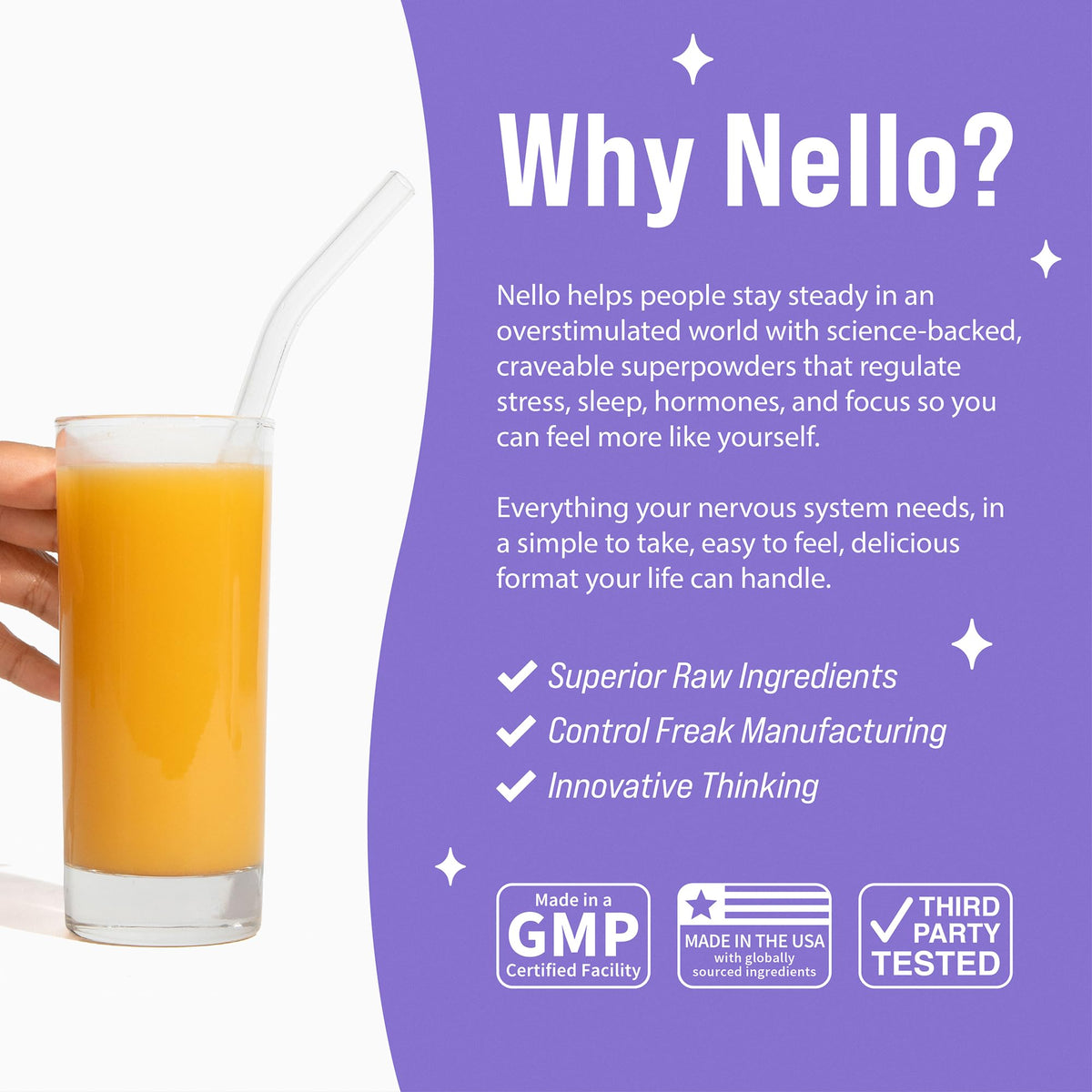 Nello Supersleep en sachets sur un fond apaisant