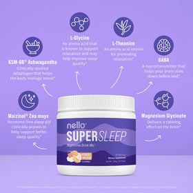 Nello Supersleep ingrédients principaux sur l'emballage