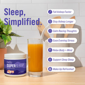 Nello Supersleep mélange de boisson en poudre, vue de côté