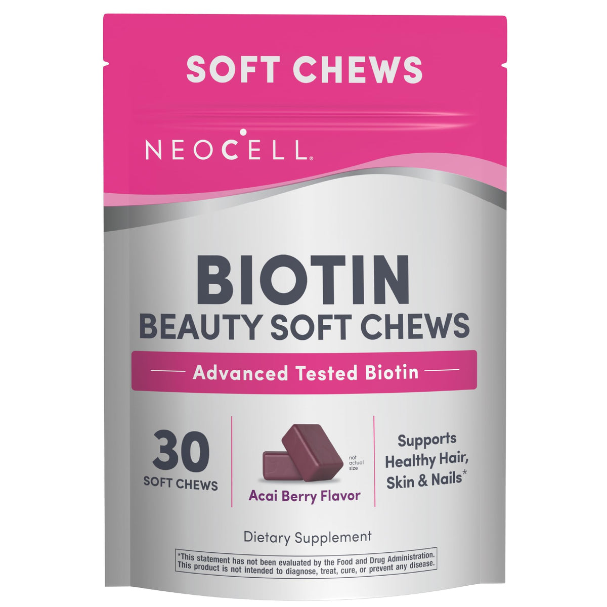 NeoCell Biotin Beauty Soft Chews packaging front view