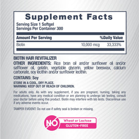 NeoCell Biotin Hair Revitalizer 300 Softgels arrière