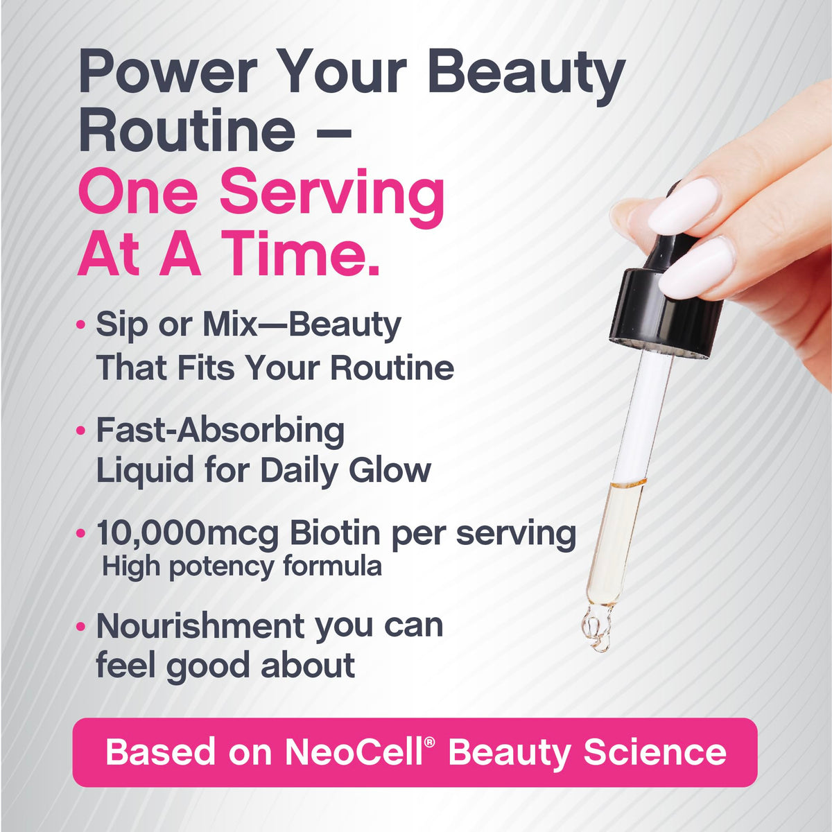 NeoCell Biotin Liquide 10 000 mcg avec une cuillère doseuse