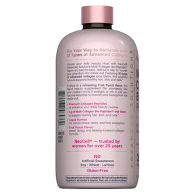 NeoCell Multi Collagen Peptides 16 fl oz dans un verre avec fruits