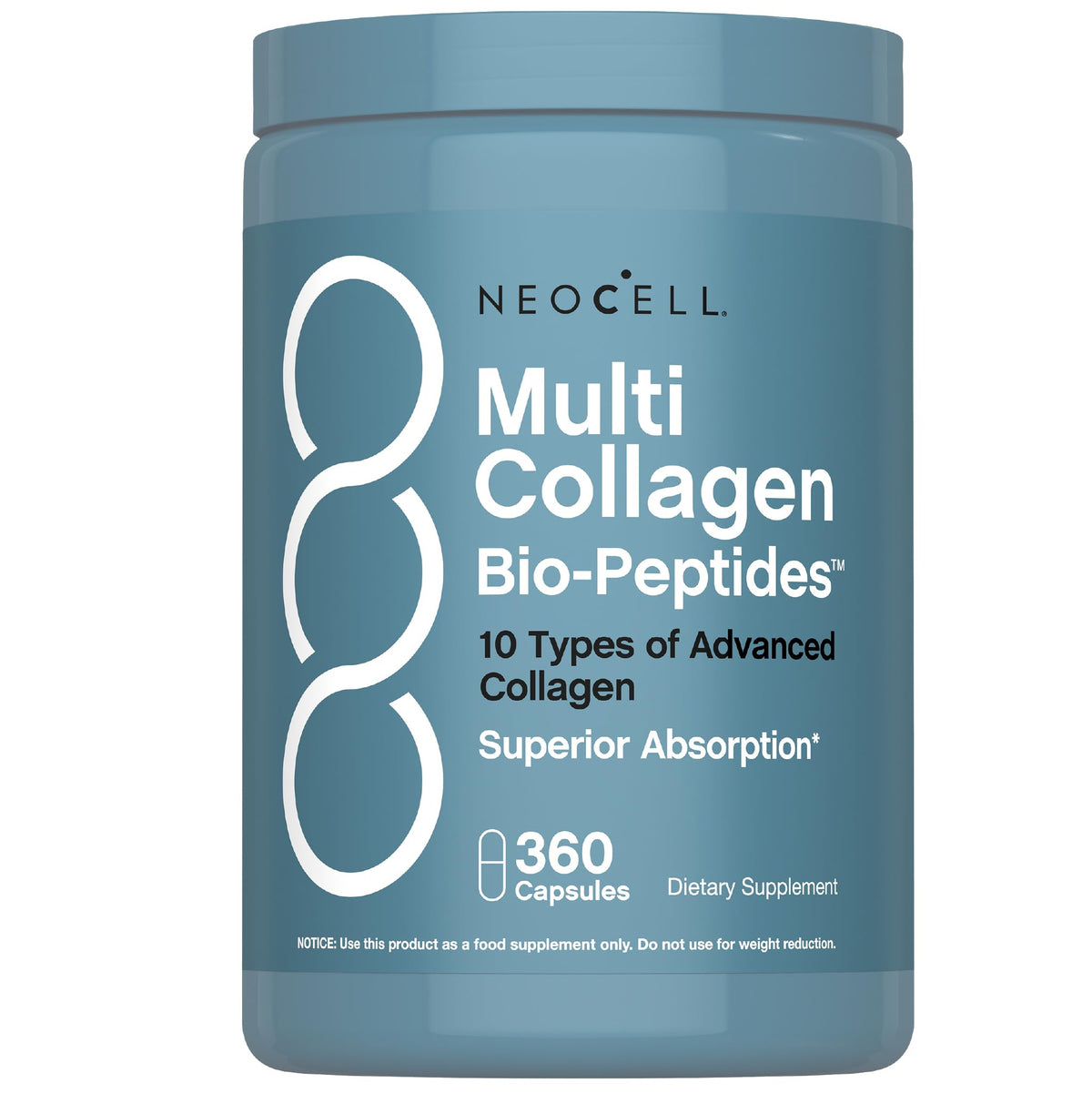 NeoCell Multi Collagen Peptides 360 gélules vue de face