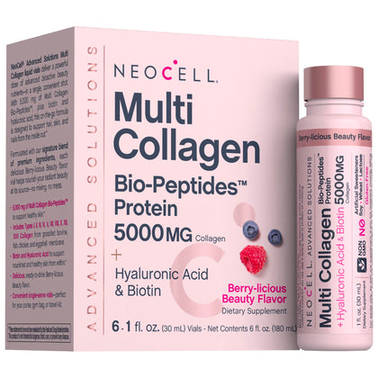 NeoCell Multi Collagen Peptides Liquide 6 ampoules vues avant