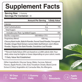 Neotonics Gummies sur une table avec des ingrédients naturels