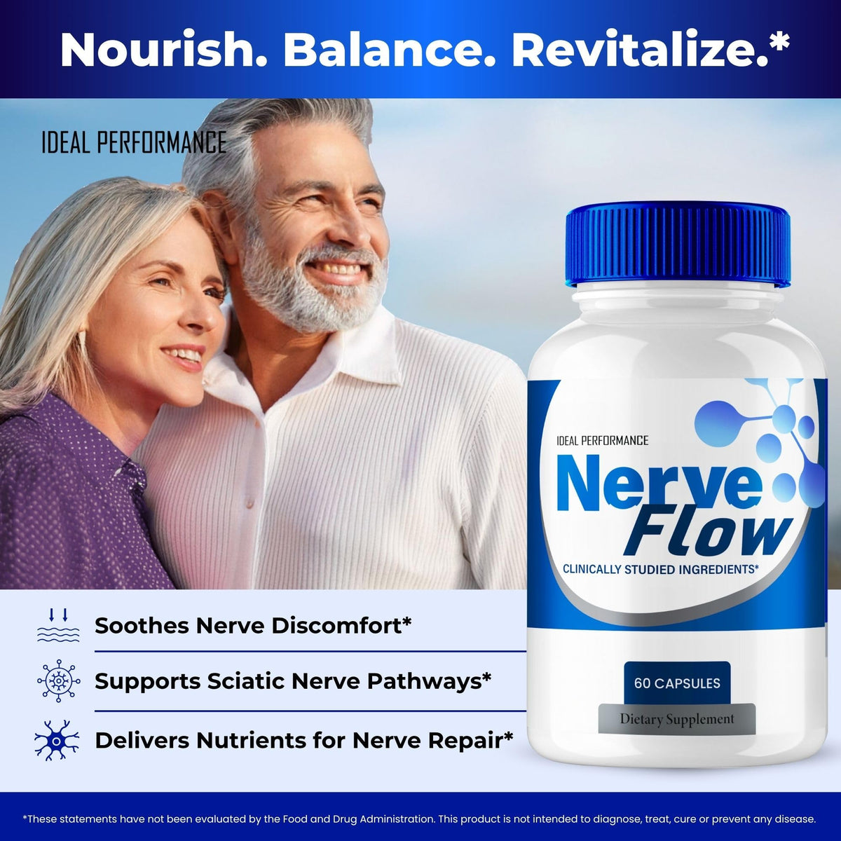 Nerve Flow Compléments Alimentaires IDEAL PERFORMANCE arrière de la boîte