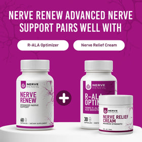 NERVE RENEW Complément Alimentaire 300mg Acide Alpha-Lipoïque capsules dans un bol