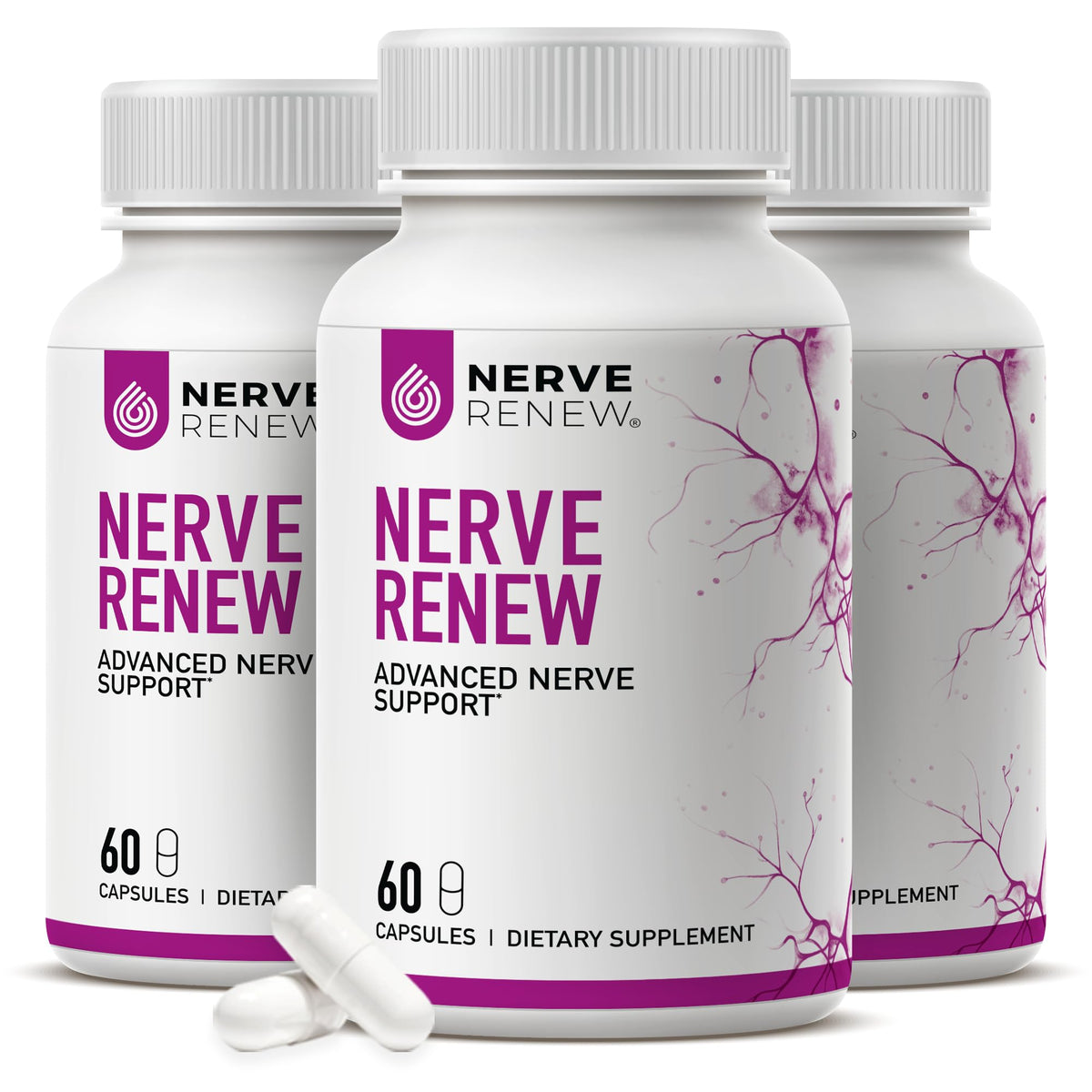 NERVE RENEW Complément Alimentaire Soutien Nerveux 300mg - vue de face