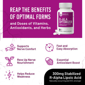 NERVE RENEW Optimizer capsules sur une table avec des plantes