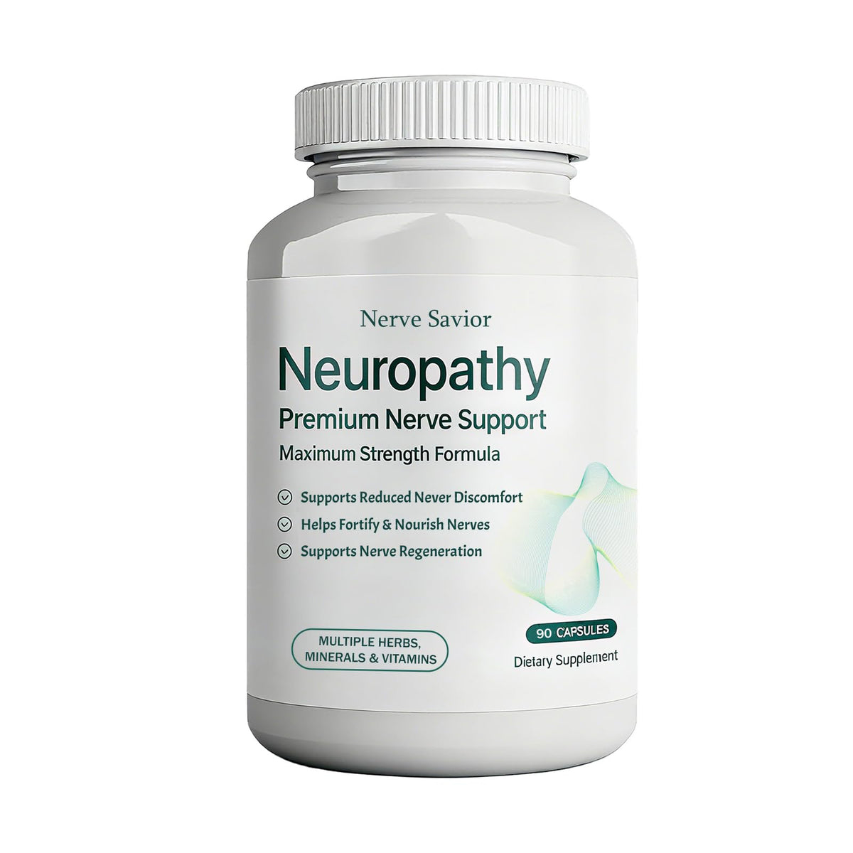 Nerve Savior 600mg Acide Alpha-Lipoïque 90 Capsules vue de face
