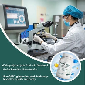 Nerve Savior 600mg Acide Alpha-Lipoïque étiquette du produit