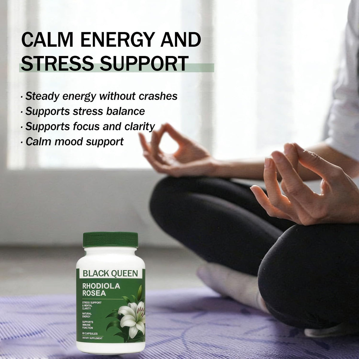 Nerve Savior Rhodiola Rosea 500mg capsules ouvertes
