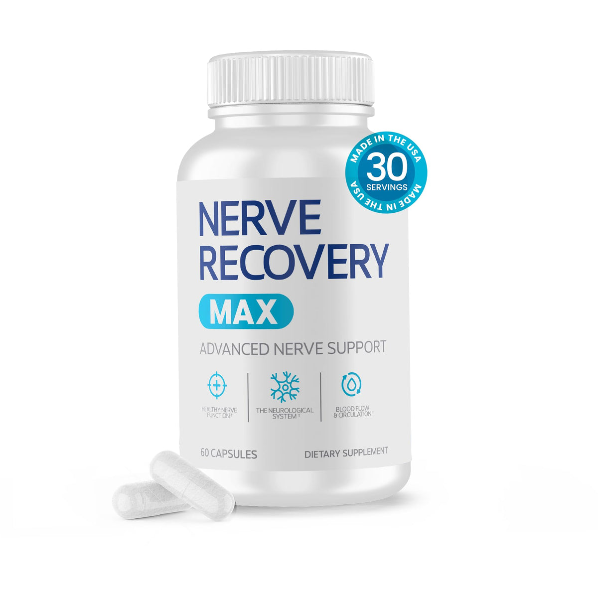 Nerve use Max flacon de 30 capsules vue de face