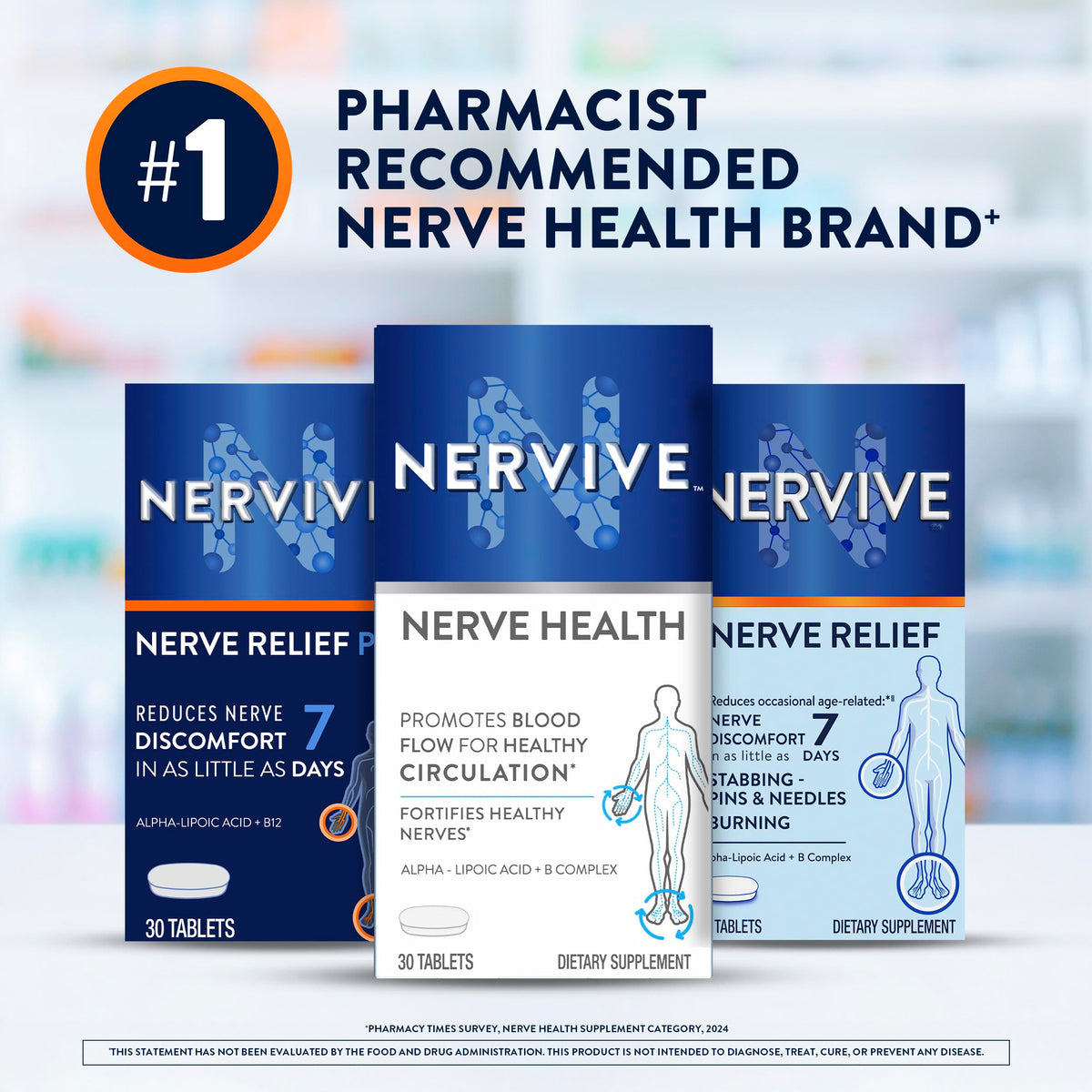 Nervive Nerve Health 300 mg Acide Alpha-Lipoïque