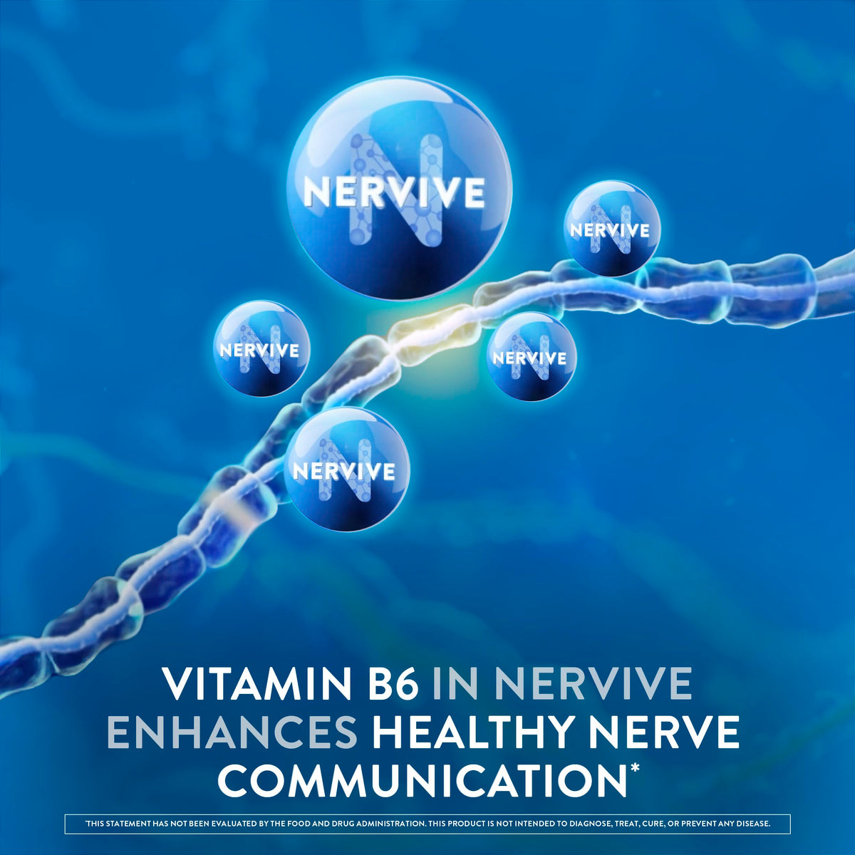 Nervive Nerve Health 60 comprimés, mode d'emploi affiché