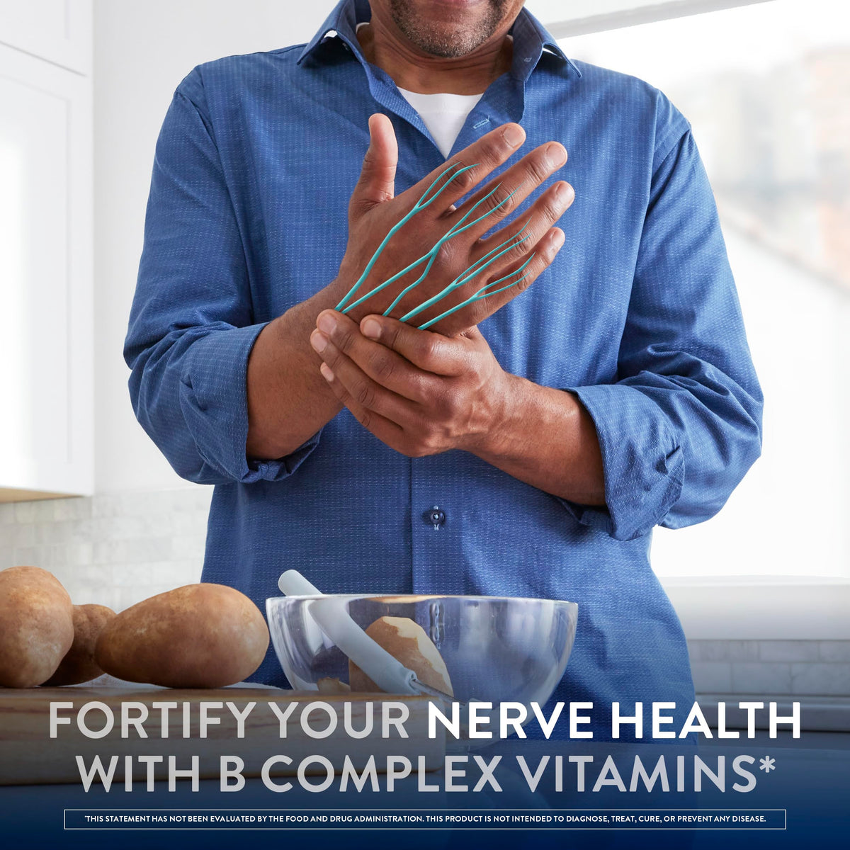 Nervive Nerve Health 60 comprimés, vue arrière avec ingrédients