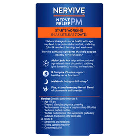 Nervive Nerve Relief PM comprimés dans une main