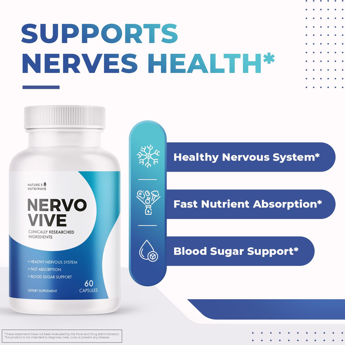 Nervovive capsules vue de côté avec informations nutritionnelles