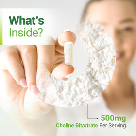 Nested Naturals Choline Bitartrate 500mg bouteille de côté