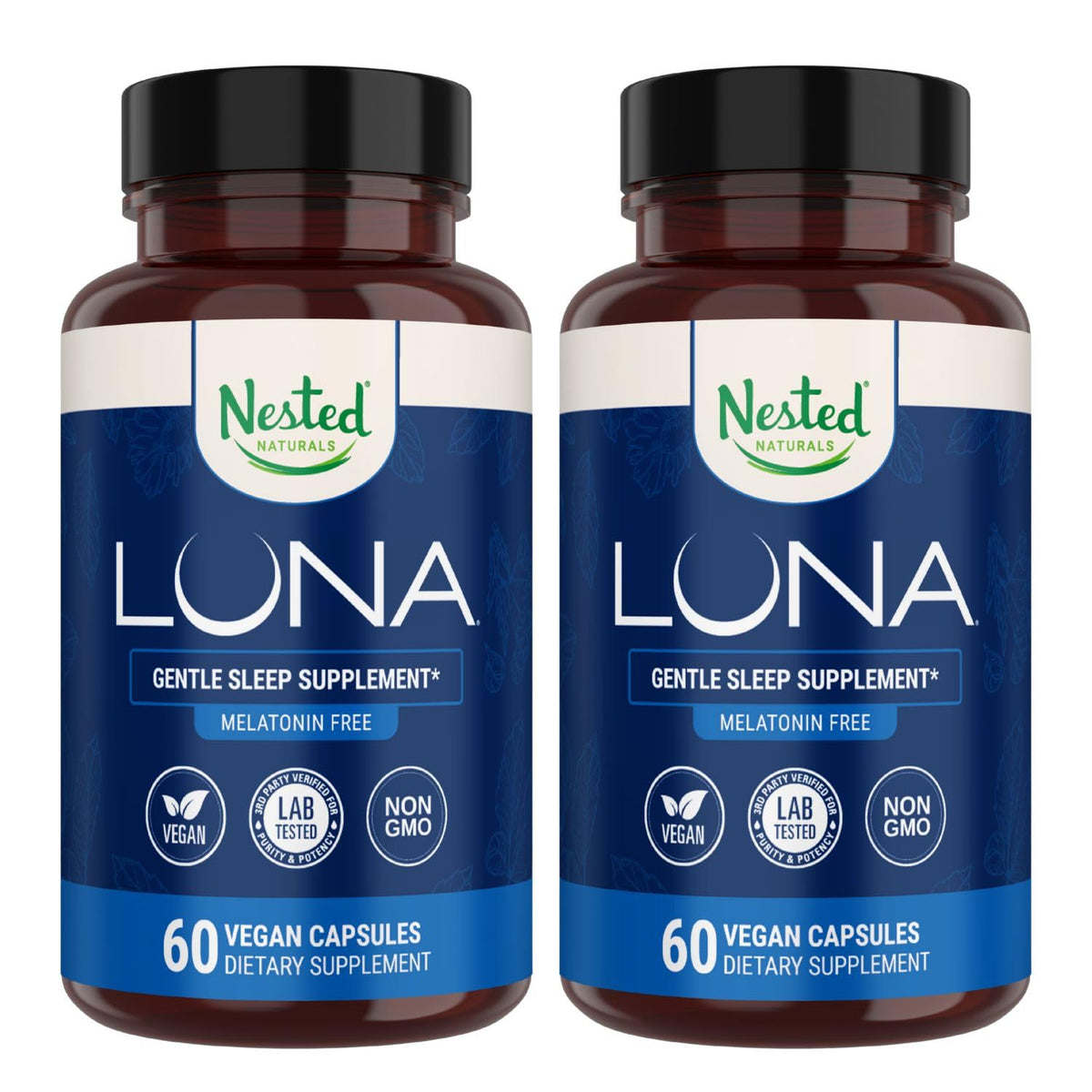 Nested Naturals Luna 120 capsules végétales vue de face