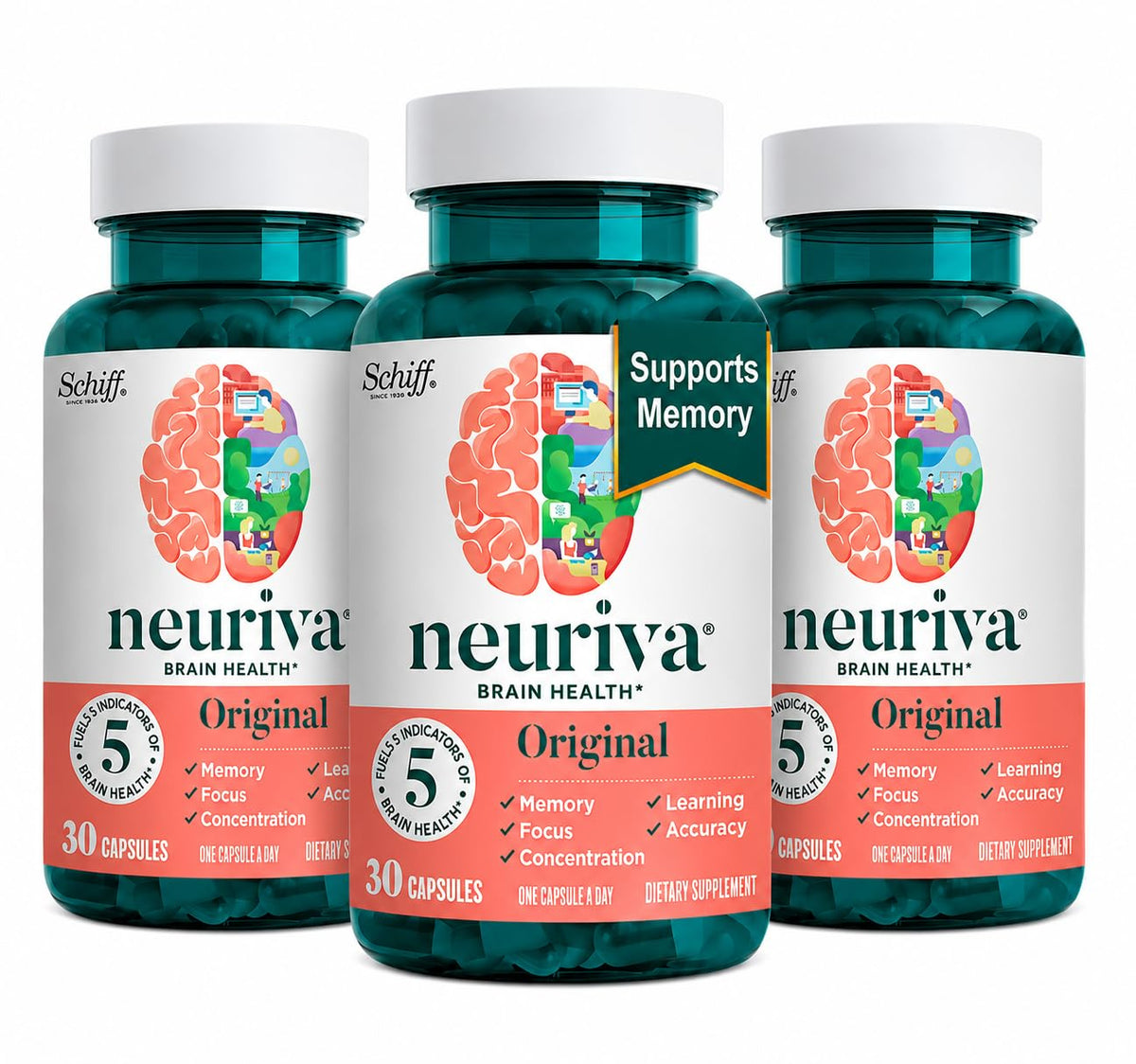 Neuriva Complément Alimentaire 30 Capsules vue de face