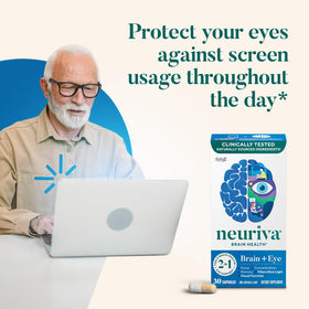 NEURIVA Complément Alimentaire Cerveau & Yeux, capsules sur un fond clair