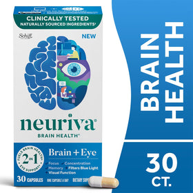 NEURIVA Complément Alimentaire Cerveau & Yeux, vue arrière de l'emballage