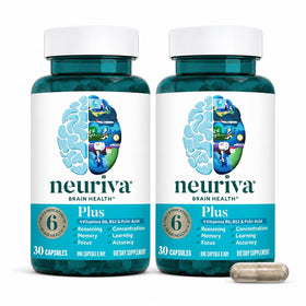 NEURIVA Plus Complément Alimentaire Cérébral 30 Capsules, vue de face