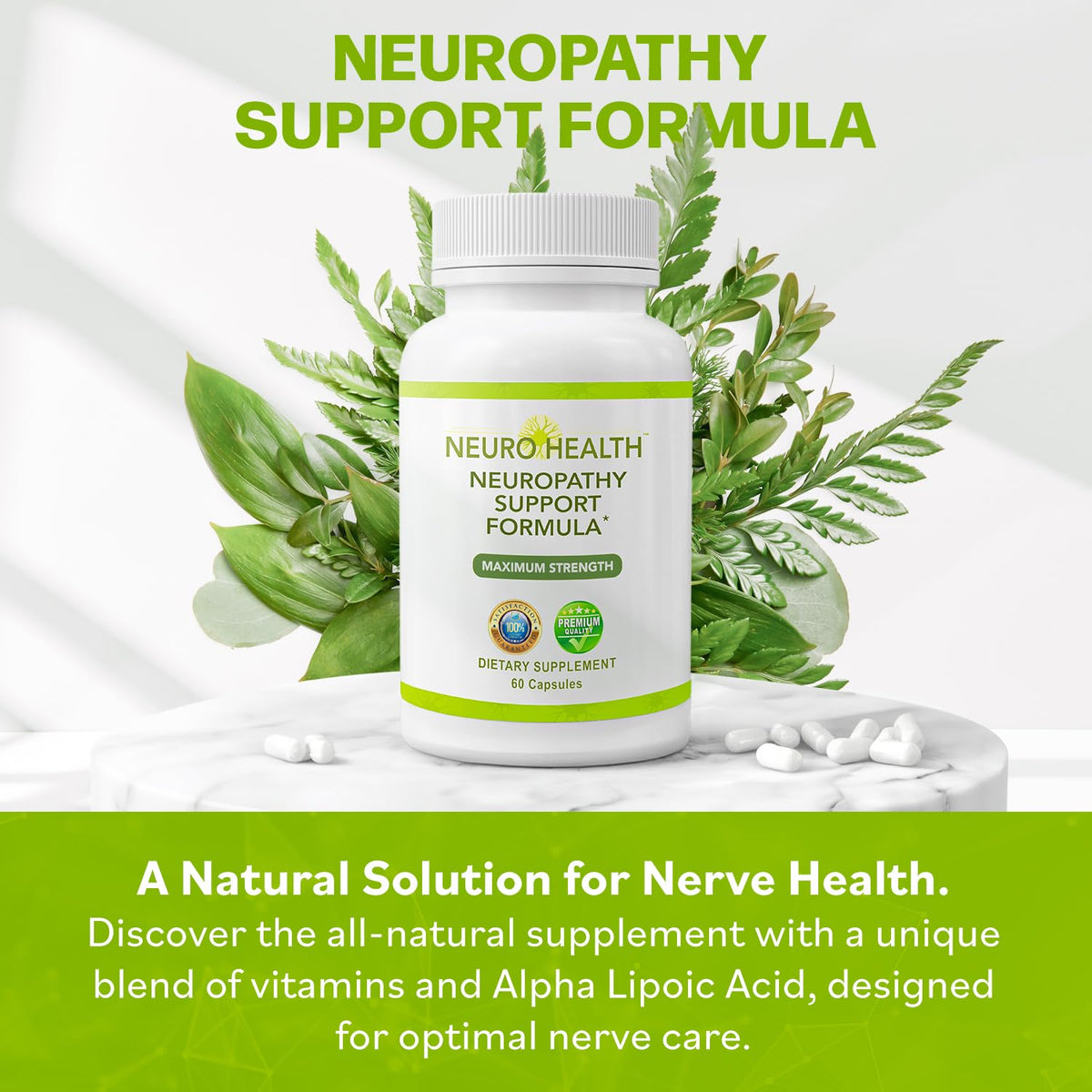 Neuro Health Complément Alimentaire 120 Capsules avec étiquette de composition