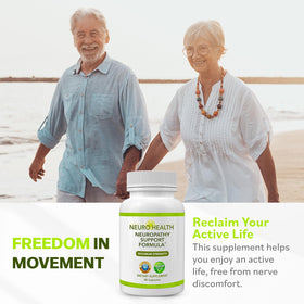 Neuro Health Formule de Soutien Nerveux 60 Capsules à côté de vitamines