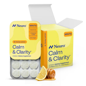 Neuro Mints Calm & Clarity boîte de 72 mints au citron et miel